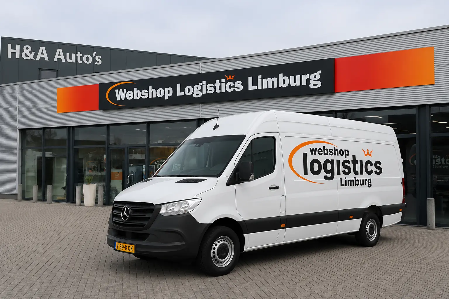 Bestelbus van Webshop Logistics Limburg